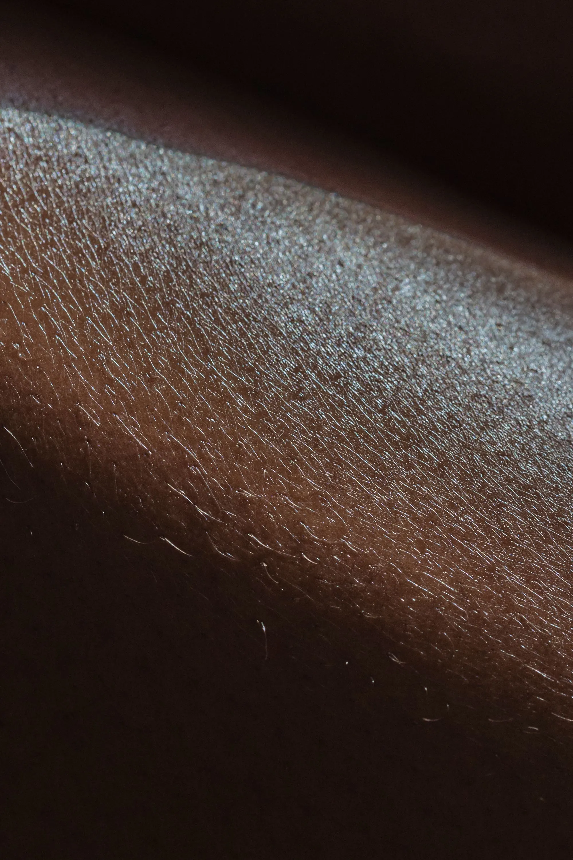 Macrographie d'une peau saine